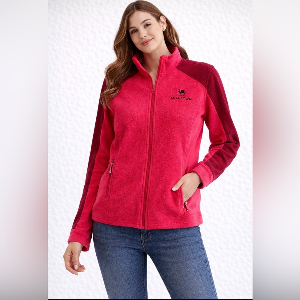 Camel Crown Pink Fleece Jacket Women’s Small Full Zip Outdoor Hiking Lightweight